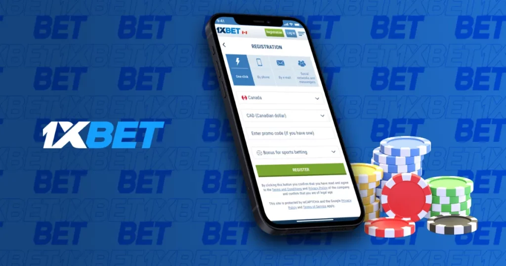 通过移动应用程序在 1xBet Malaysia 注册